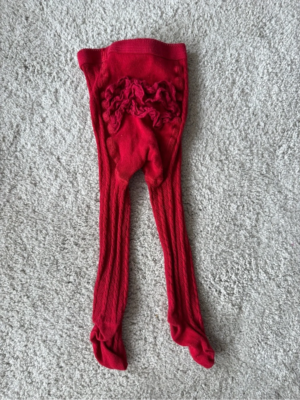 Hanna Andersson Red Cable Knit Tights for Kids